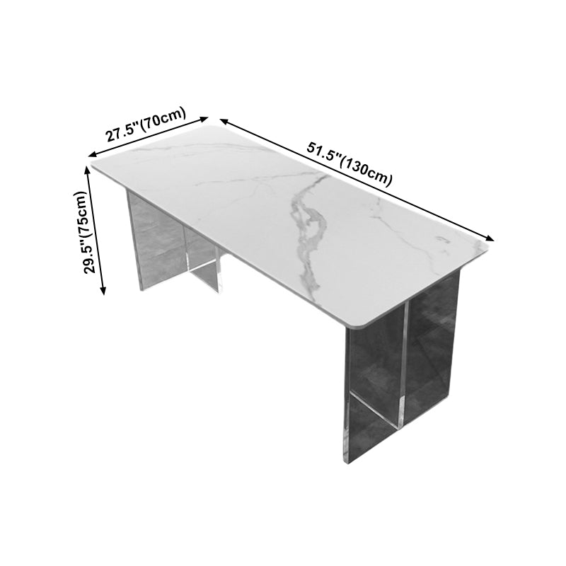 Mesa de comedor rectangular acrílica Mesa de piedra sinterizada para comedor y cocina