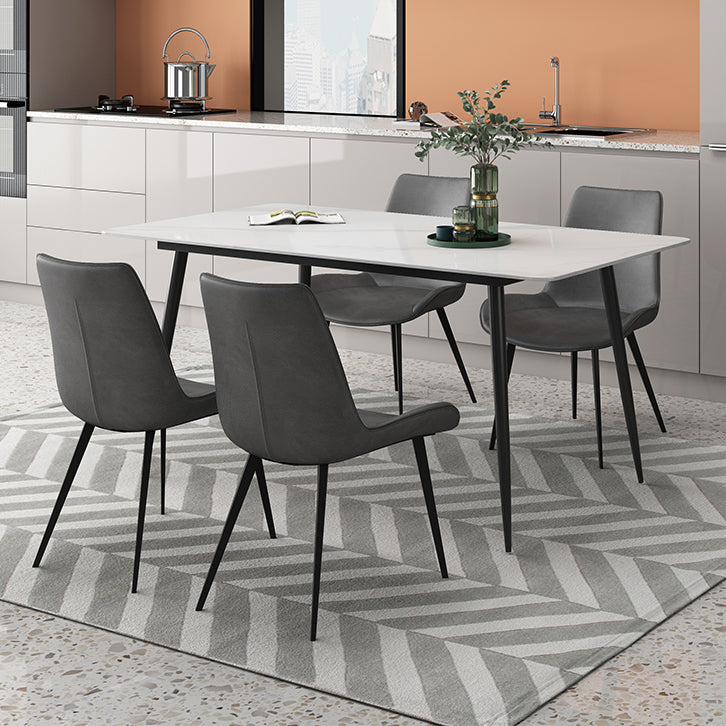 Mesa de comedor rectangular Piedra industrial Mesa de comedor de 4 pies para interiores