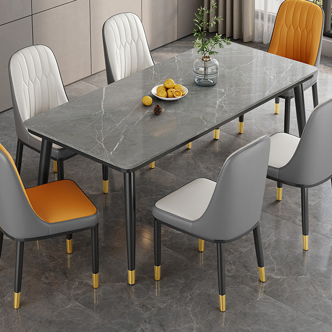 Table à manger de la table de pierre fritté standard industrielle avec base de 4 jambes