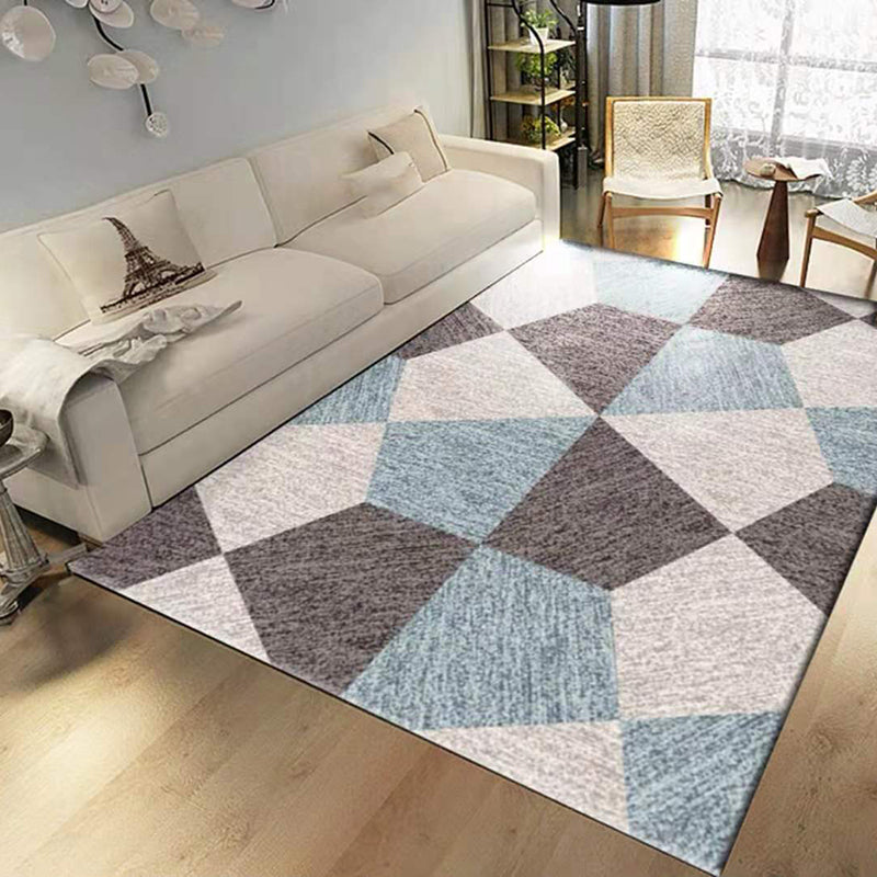 Alfombra de alfombra estampada de arlequín contemporánea alfombra interior alfombra lavable para decoración del hogar