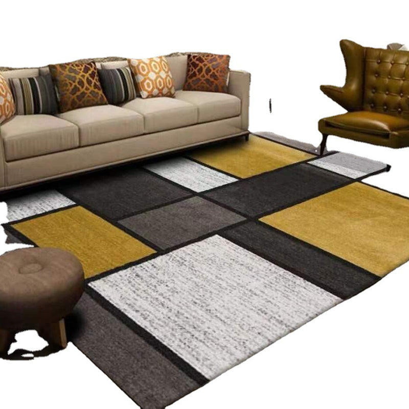 Alfombra de alfombra estampada de arlequín contemporánea alfombra interior alfombra lavable para decoración del hogar