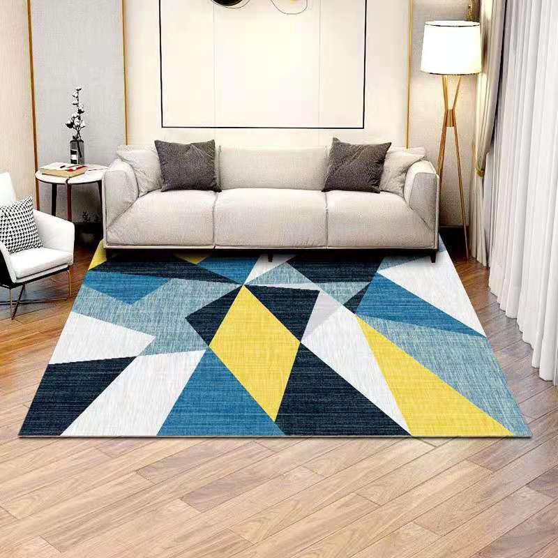 Alfombra de alfombra estampada de arlequín contemporánea alfombra interior alfombra lavable para decoración del hogar