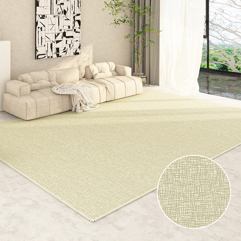 Tapis Simple abricot clair en Polyester, couleur unie, avec envers antidérapant, pour la décoration de la maison