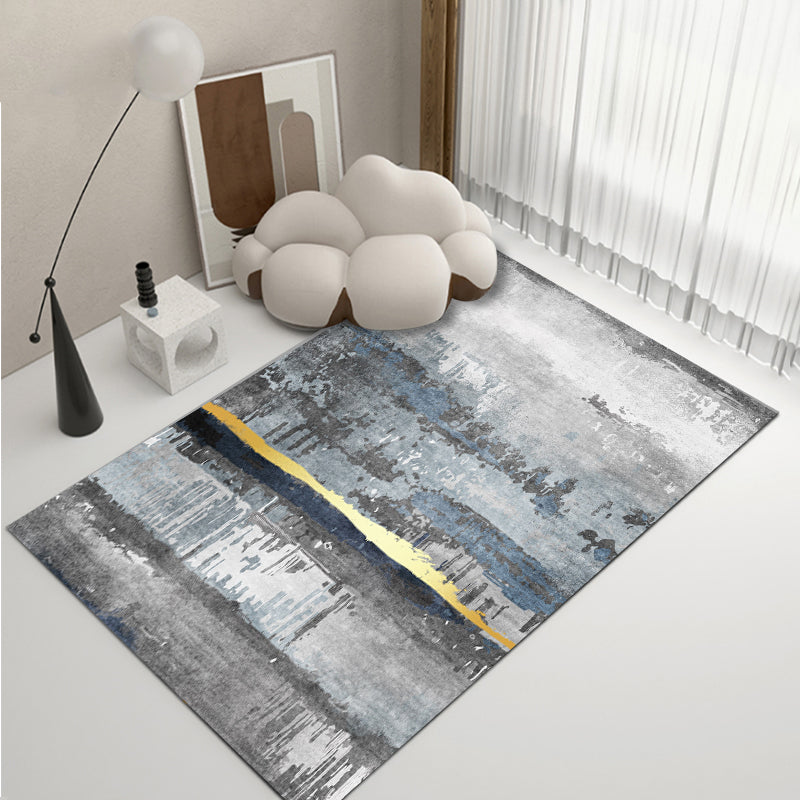 Alfombra de arte abstracto moderno alfombra de poliéster alfombra interior de la alfombra resistente a las manchas para sala de estar para sala de estar