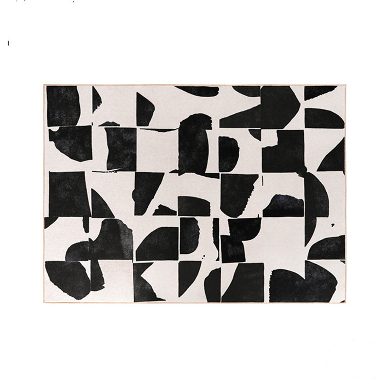 Geometría contemporánea alfombra de alfombra impresa alfombra interior alfombra lavable para decoración del hogar