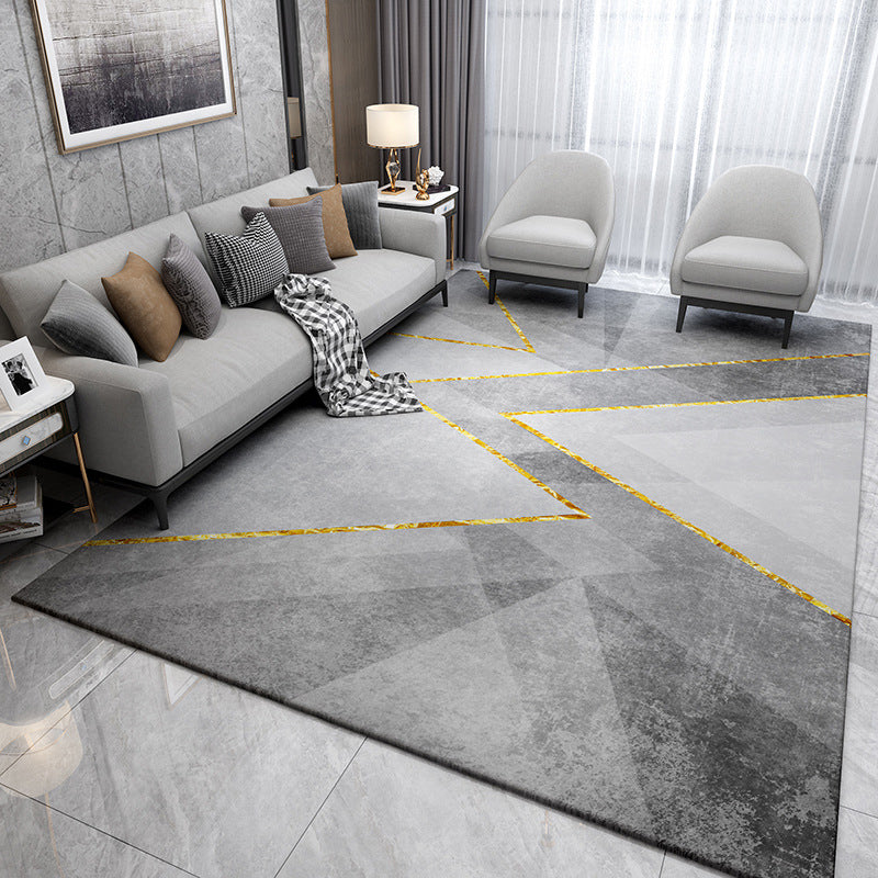 Alfombra de alfombra de estampado geométrico contemporáneo alfombra interior lavable para decoración del hogar
