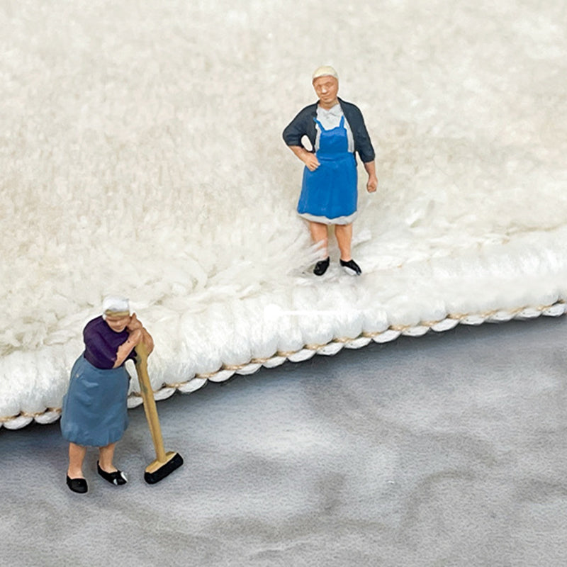 Black Simple Rug Polyester Abstract Line Rug Non-Slip Backing Rug for Home Decor