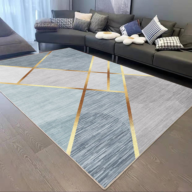 Alfombra gráfica de alfombra moderna gris alfombra de respaldo sin deslizamiento para el salón