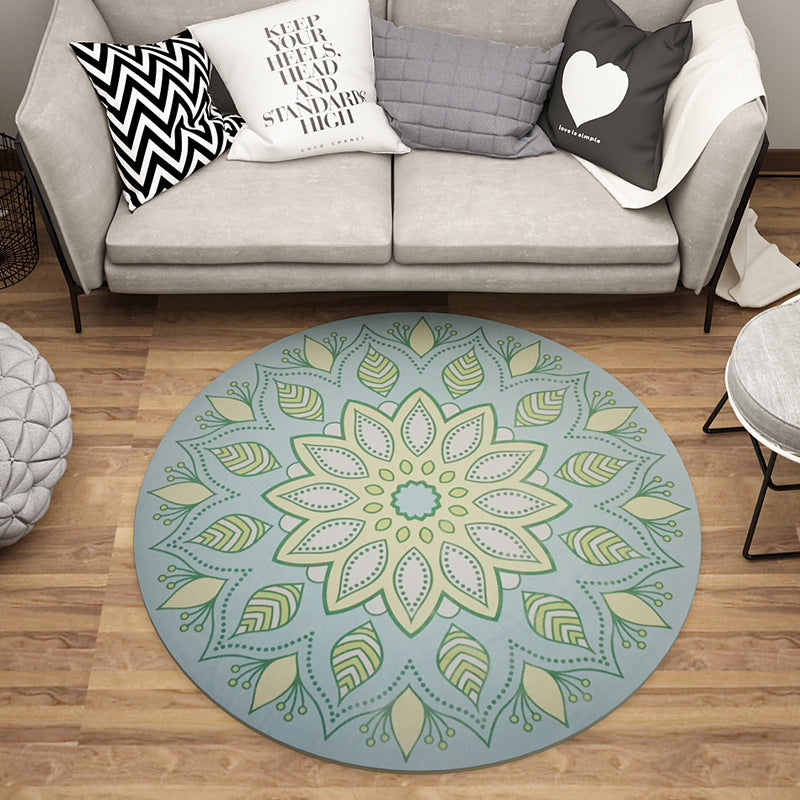 Dark Graphic Rug Polyester Modern Rug Non-Slip Backing Rug for Home Decor