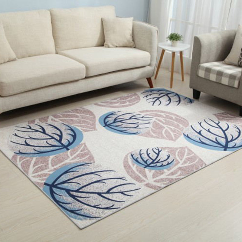 Yellow Simple Rug Polyester Abstract Print Rug Washable Rug for Living Room