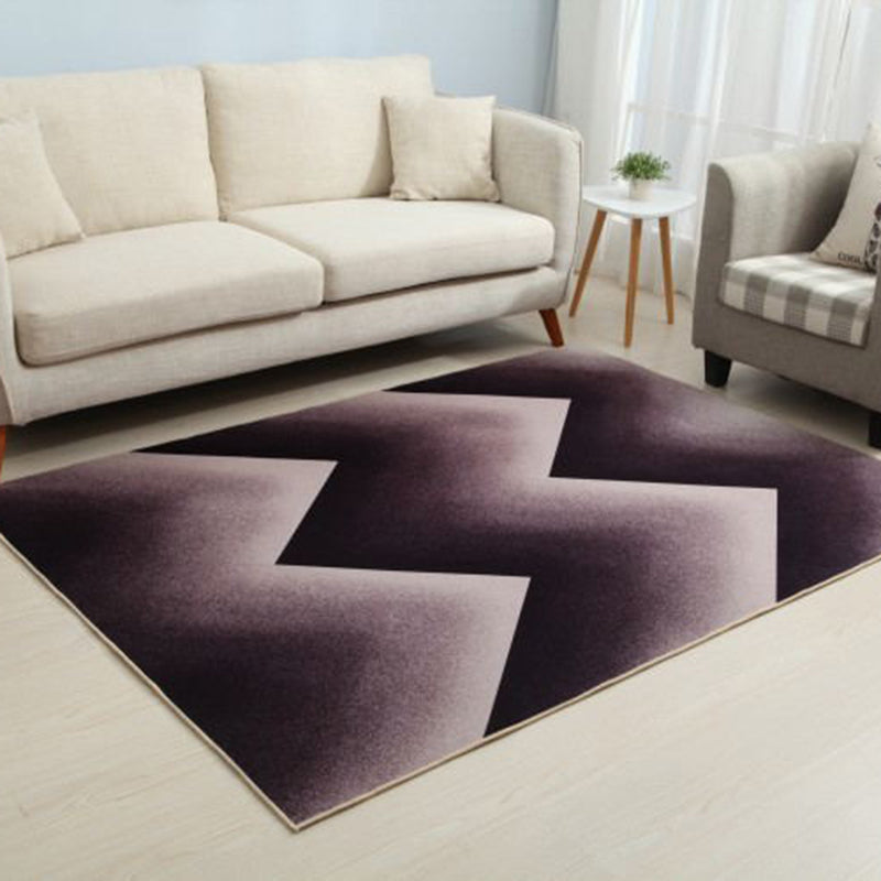 Yellow Simple Rug Polyester Abstract Print Rug Washable Rug for Living Room