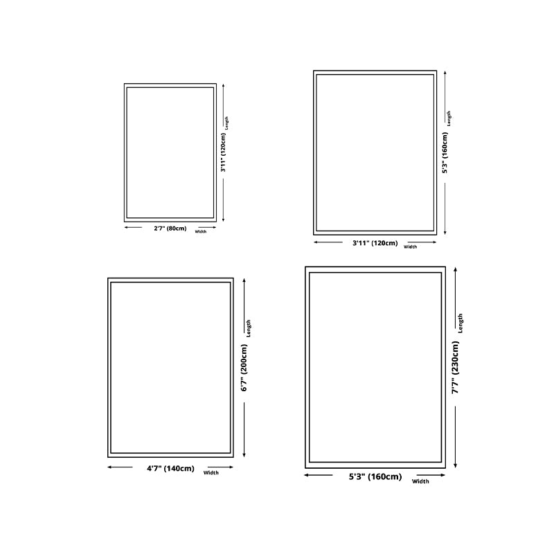 Light Purple Flower Rug Polyester Simple Rug Washable Rug for Living Room