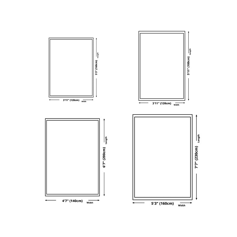Tapis de tapis de tapis simple blanc tapis lavable tapis lavable pour décoration intérieure
