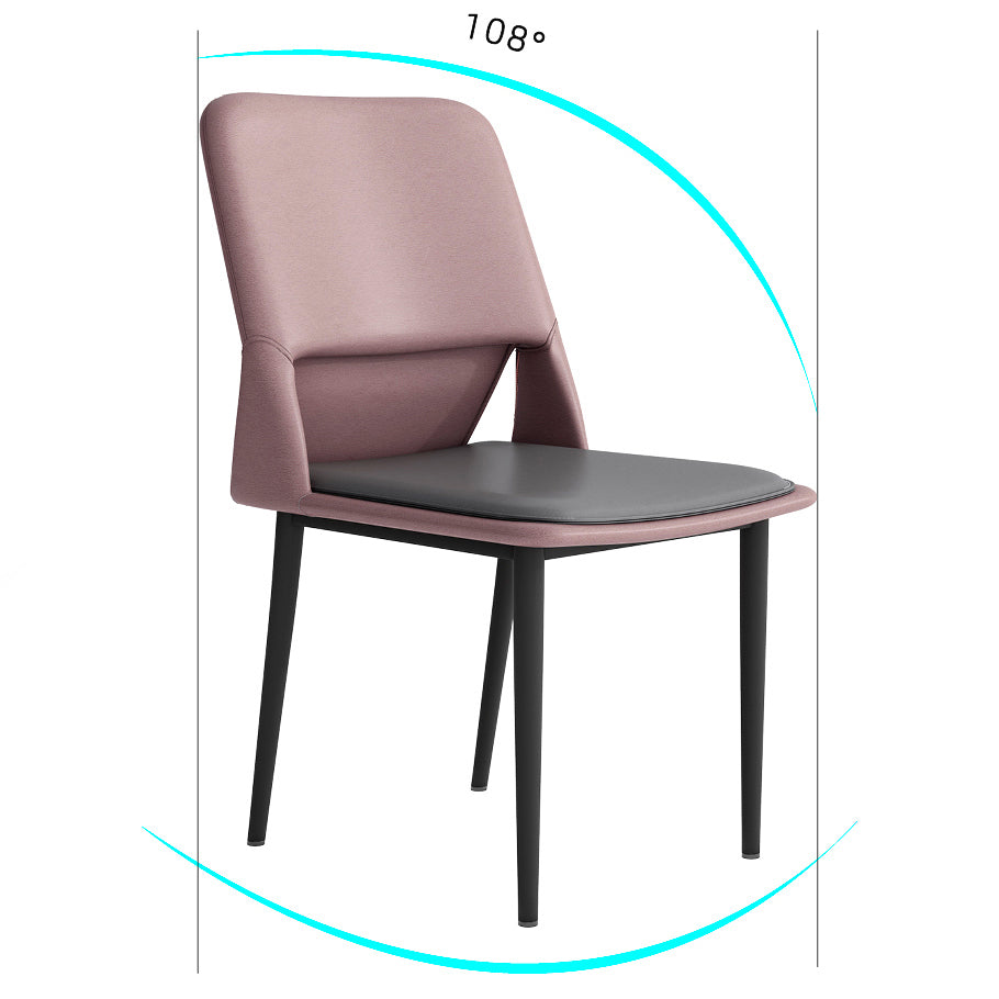 Industrial Metal Dining Room Chairs Open Back Dining Side Chairs for Restaurant