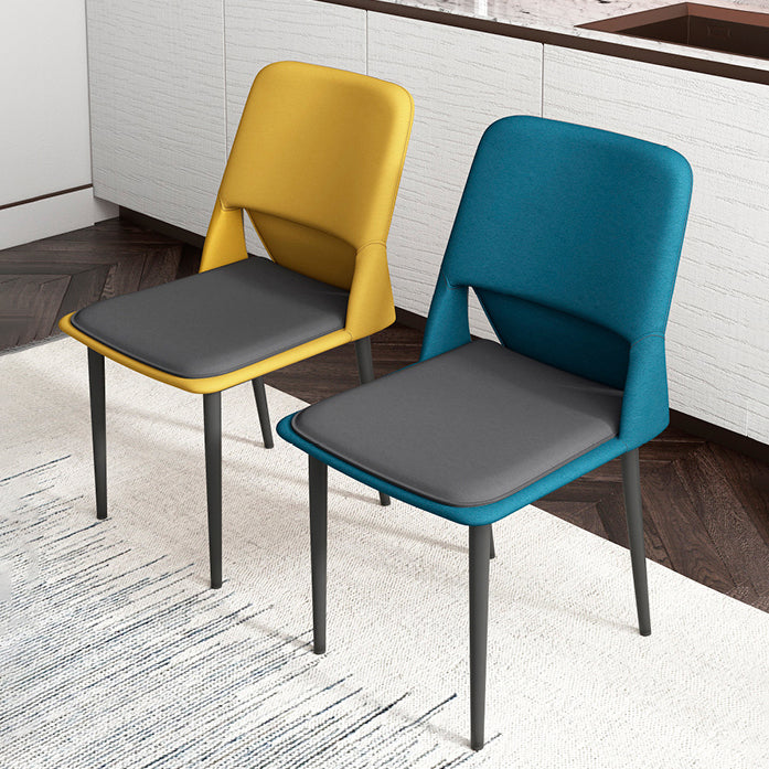 Industrial Metal Dining Room Chairs Open Back Dining Side Chairs for Restaurant