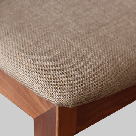 Sillas de comedor tapizadas sin brazos Sillas laterales de interior con patas de madera (juego de 2)