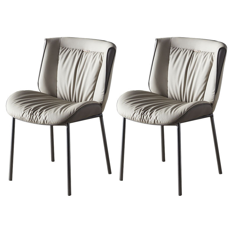 Silla lateral industrial interior Silla tapizada de metal con respaldo sólido para comedor
