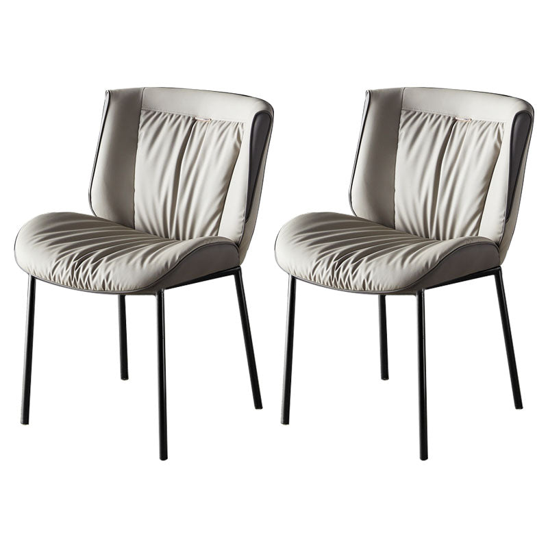 Silla lateral industrial interior Silla tapizada de metal con respaldo sólido para comedor
