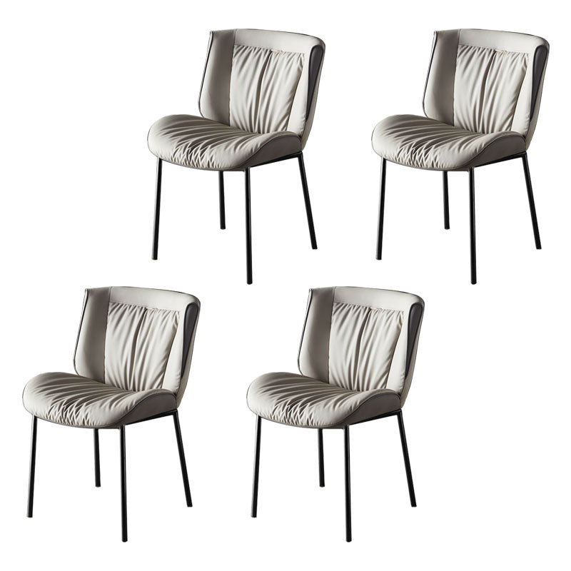 Silla lateral industrial interior Silla tapizada de metal con respaldo sólido para comedor