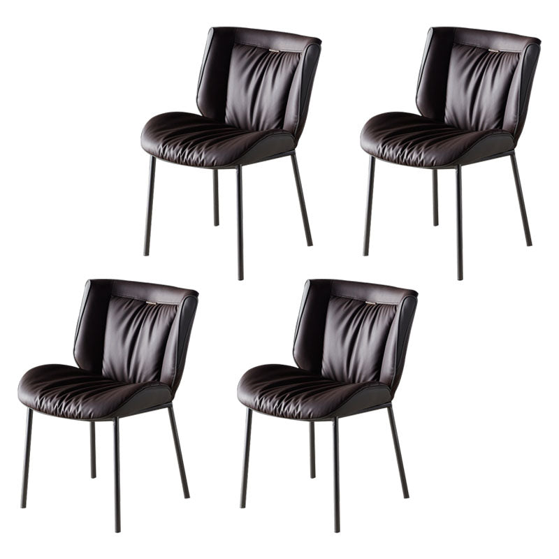 Silla lateral industrial interior Silla tapizada de metal con respaldo sólido para comedor