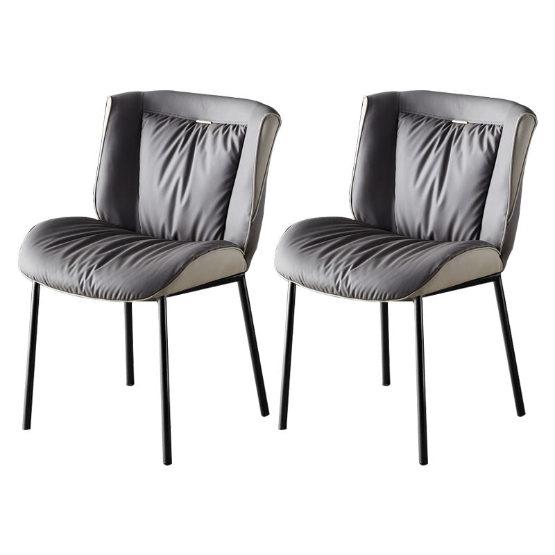 Silla lateral industrial interior Silla tapizada de metal con respaldo sólido para comedor