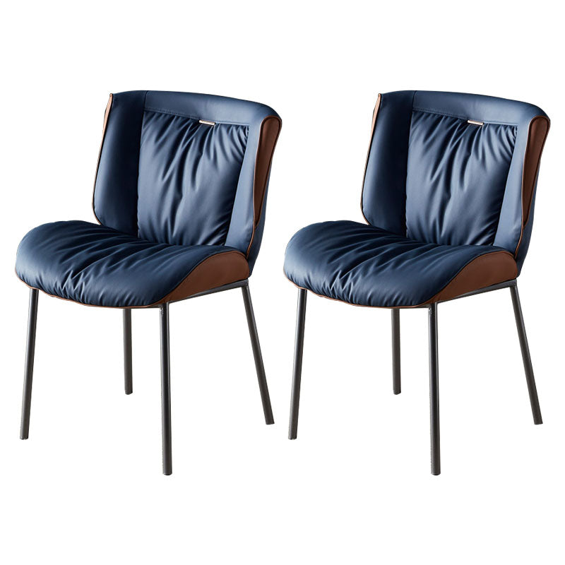 Silla lateral industrial interior Silla tapizada de metal con respaldo sólido para comedor
