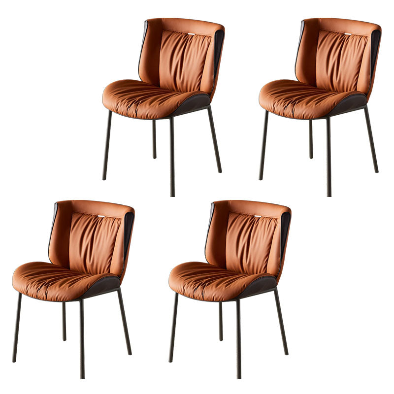 Silla lateral industrial interior Silla tapizada de metal con respaldo sólido para comedor
