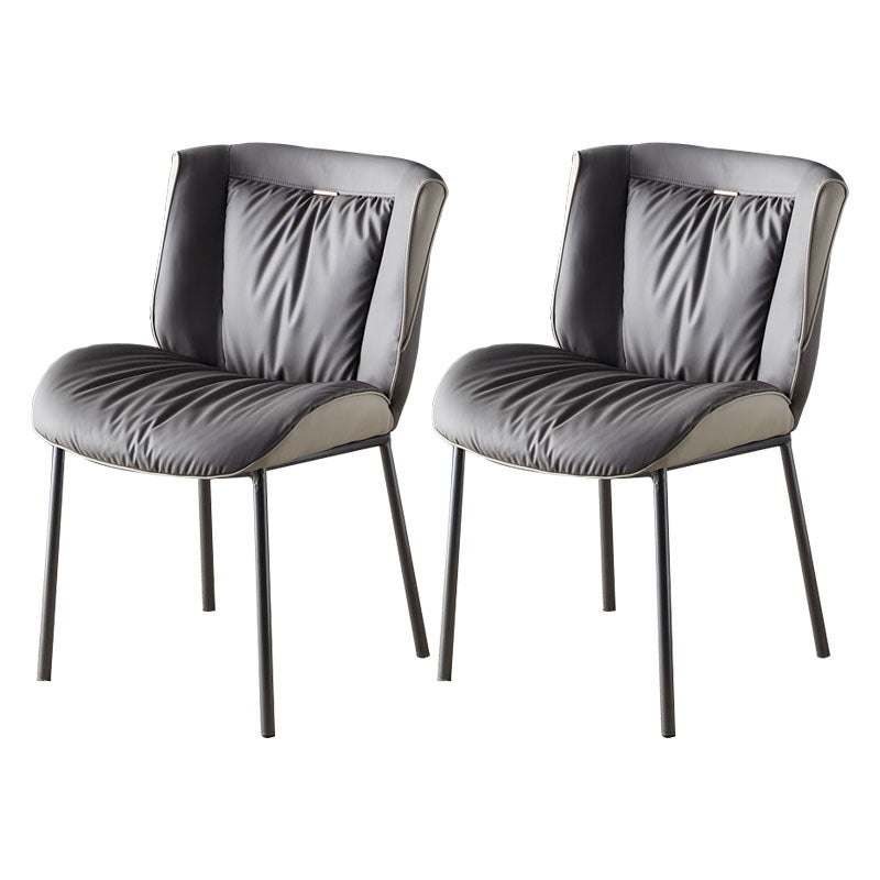 Silla lateral industrial interior Silla tapizada de metal con respaldo sólido para comedor