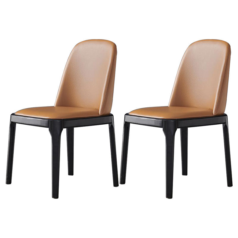 Silla de comedor industrial Ash Parsons con acabado mate de piel sintética (juego de 2)