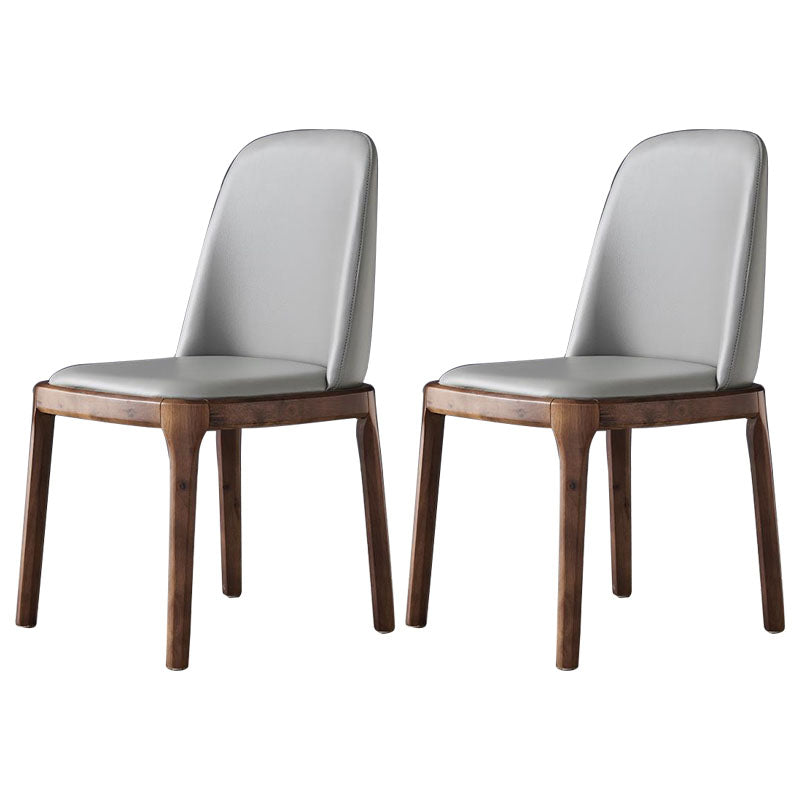 Silla de comedor industrial Ash Parsons con acabado mate de piel sintética (juego de 2)