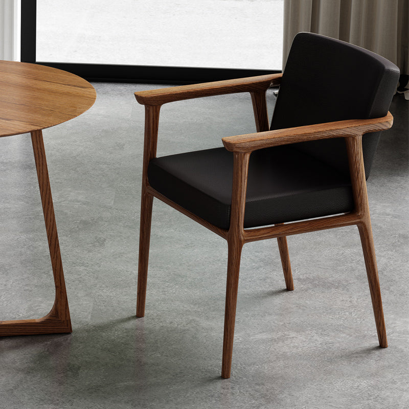 Silla de comedor tapizada con respaldo sólido de estilo tradicional para interiores