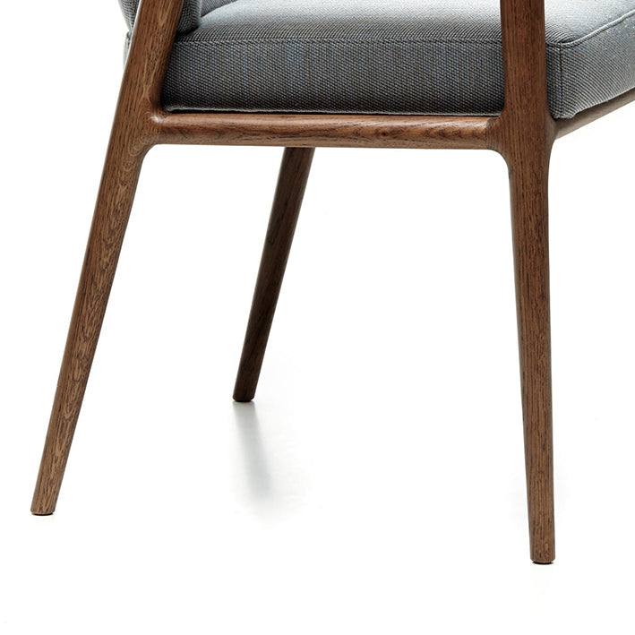 Silla de comedor tapizada con respaldo sólido de estilo tradicional para interiores