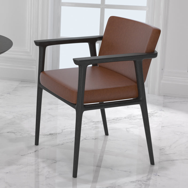 Silla de comedor tapizada con respaldo sólido de estilo tradicional para interiores