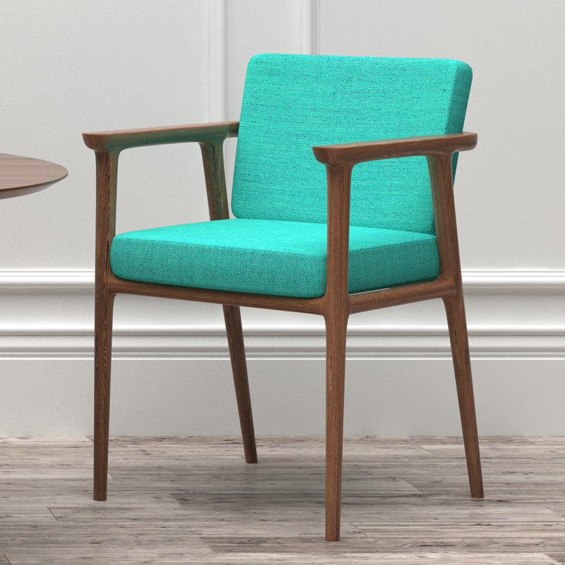 Silla de comedor tapizada con respaldo sólido de estilo tradicional para interiores