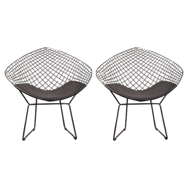 Sillas de comedor escandinavas sin brazos Sillas auxiliares de comedor tapizadas con patas de metal