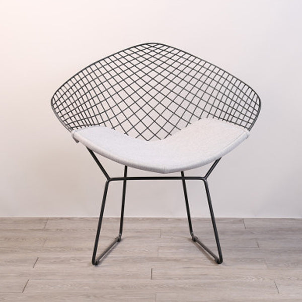 Sillas de comedor escandinavas sin brazos Sillas auxiliares de comedor tapizadas con patas de metal