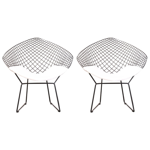 Sillas de comedor escandinavas sin brazos Sillas auxiliares de comedor tapizadas con patas de metal