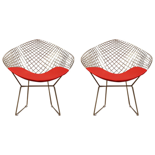 Sillas de comedor escandinavas sin brazos Sillas auxiliares de comedor tapizadas con patas de metal