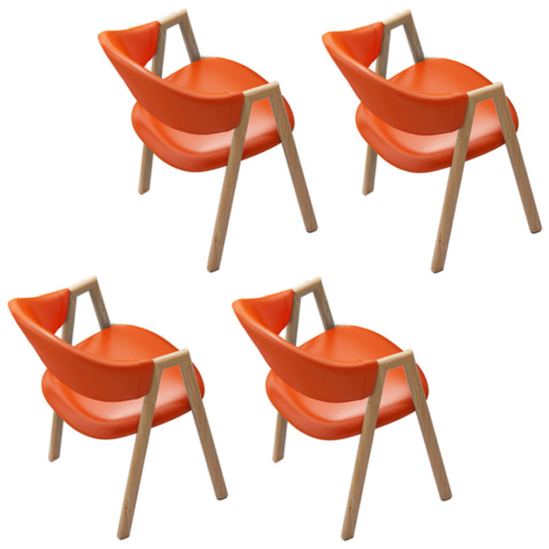 Sillas de comedor modernas Sillón de comedor tapizado con patas de metal (juego de 4)