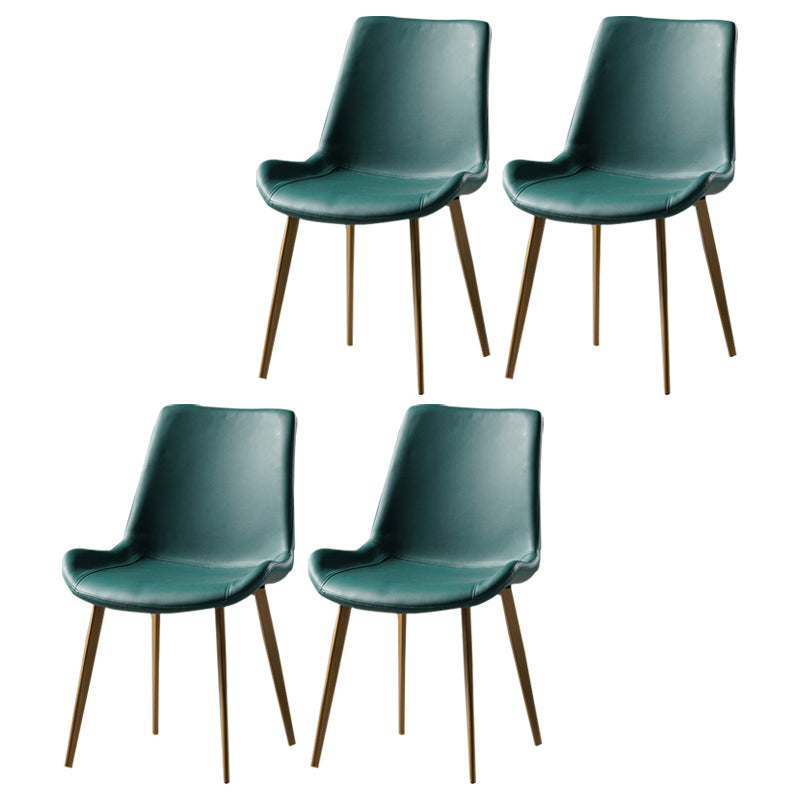 Silla lateral de comedor de metal de estilo nórdico, silla lateral de comedor sin brazos para cocina