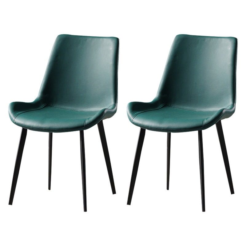 Silla lateral de comedor de metal de estilo nórdico, silla lateral de comedor sin brazos para cocina