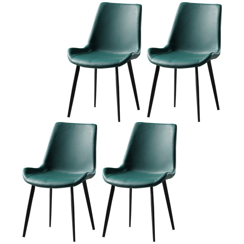 Silla lateral de comedor de metal de estilo nórdico, silla lateral de comedor sin brazos para cocina