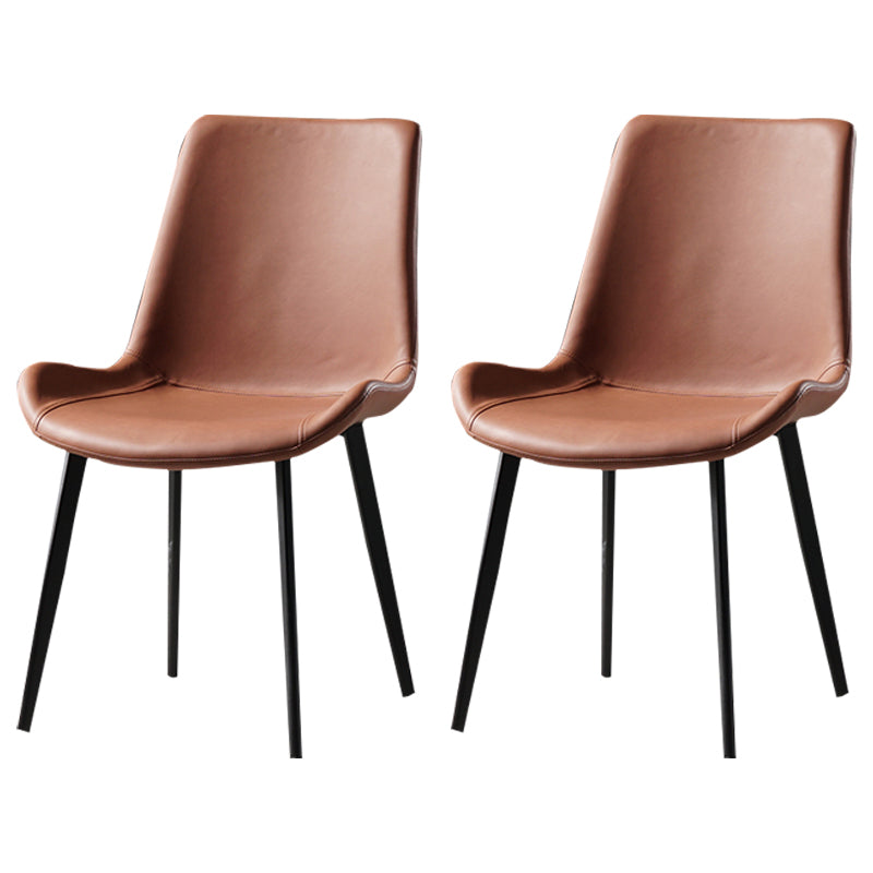 Silla lateral de comedor de metal de estilo nórdico, silla lateral de comedor sin brazos para cocina