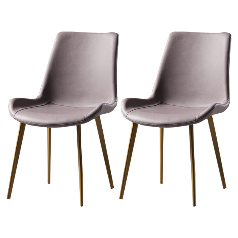 Silla lateral de comedor de metal de estilo nórdico, silla lateral de comedor sin brazos para cocina