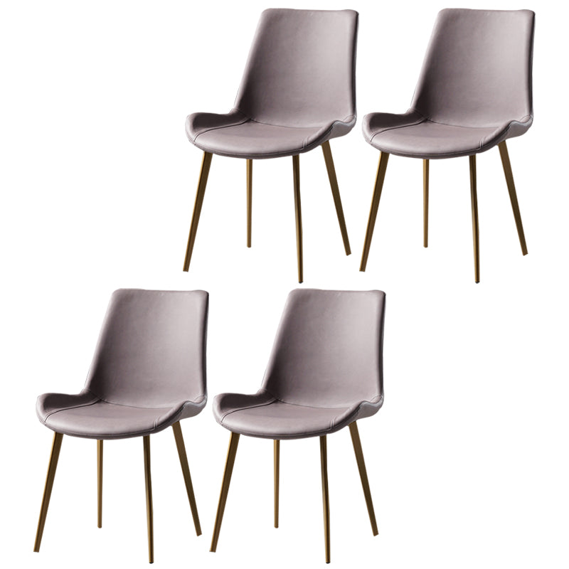 Silla lateral de comedor de metal de estilo nórdico, silla lateral de comedor sin brazos para cocina