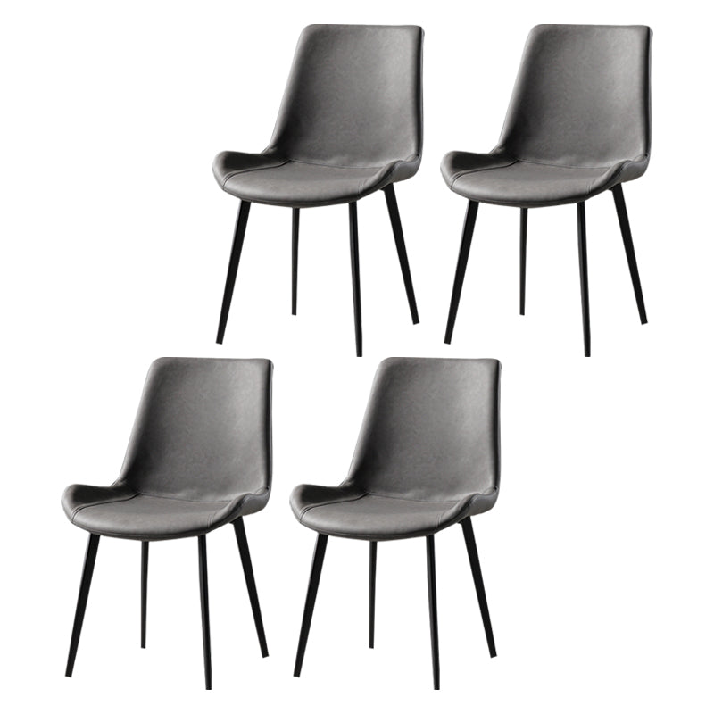 Silla lateral de comedor de metal de estilo nórdico, silla lateral de comedor sin brazos para cocina