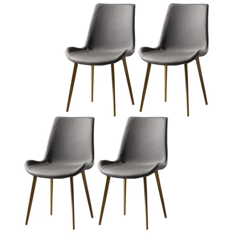 Silla lateral de comedor de metal de estilo nórdico, silla lateral de comedor sin brazos para cocina