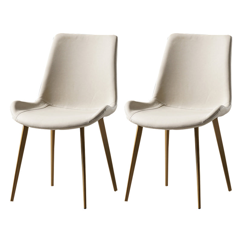 Silla lateral de comedor de metal de estilo nórdico, silla lateral de comedor sin brazos para cocina