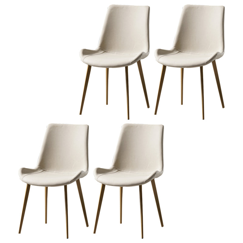 Silla lateral de comedor de metal de estilo nórdico, silla lateral de comedor sin brazos para cocina
