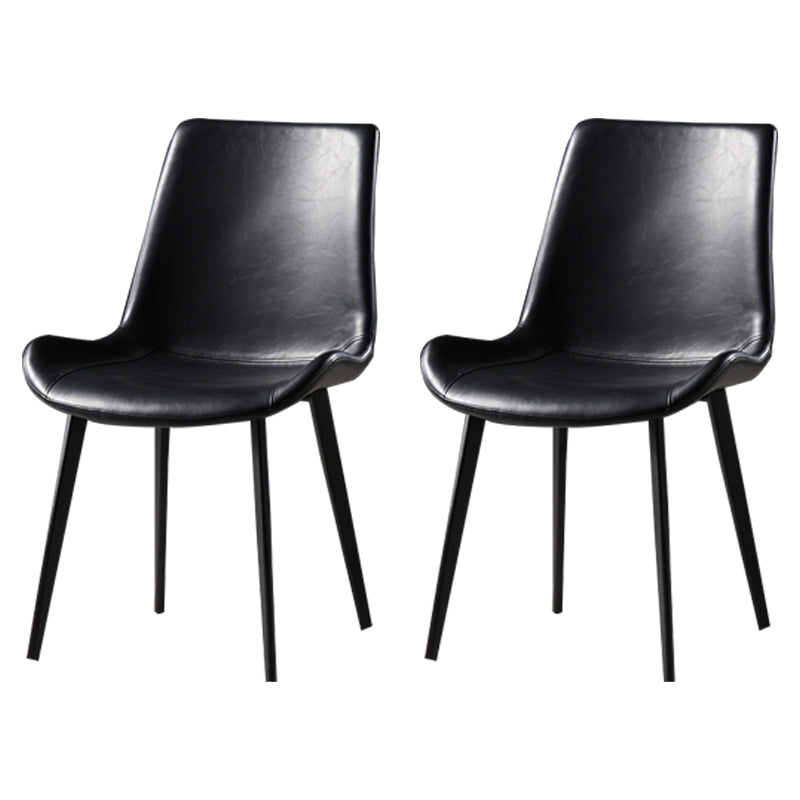 Silla lateral de comedor de metal de estilo nórdico, silla lateral de comedor sin brazos para cocina